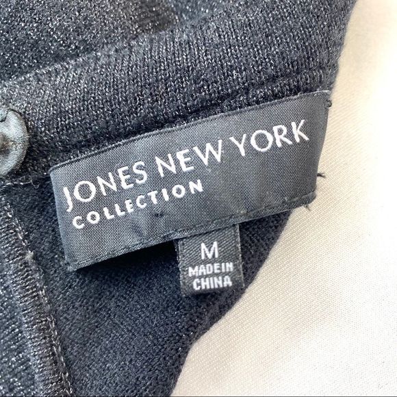 Jones NY black jeweled neck sleeveless sweater - M - Picture 10 of 12